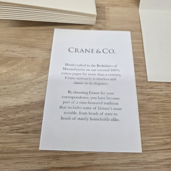 crane & co. 100% cotton paper stationery 16 env 19 cards blank - Picture 2 of 5